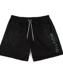 Black Boutiq Athletic Sport Shorts with minimalist logo.