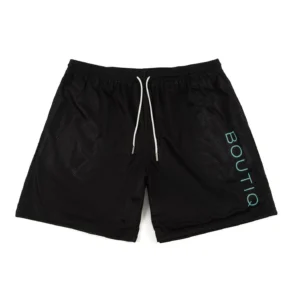 Black Boutiq Athletic Sport Shorts with minimalist logo.
