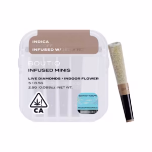 Boutiq Biscoff x Jelly Roll Live Diamond Infused Pre-Rolls 5-pack in an airtight, waterproof case.