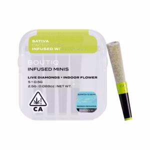 Boutiq Cactus Jack x Gelonade Live Diamond Infused Pre-Rolls 5-pack in an airtight, waterproof case.