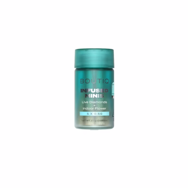 Boutiq Cake Mix (S) 56% THC Live Diamond Infused Joint packaging.