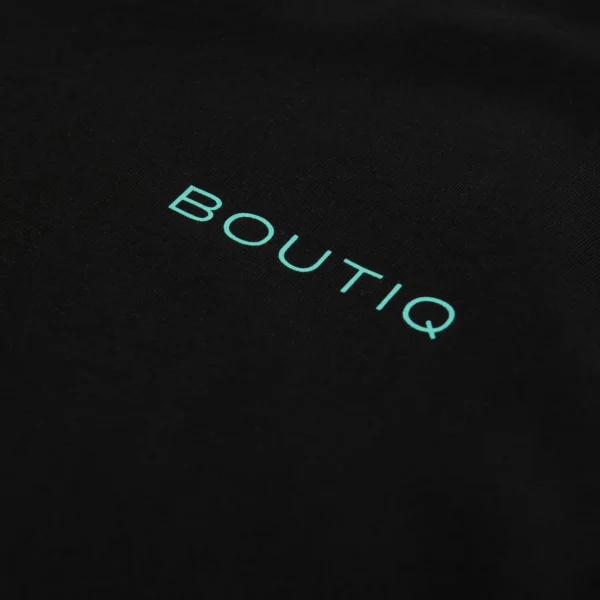 Boutiq Classic Black Cotton T-shirt - Image 3