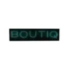 Boutiq Limited Edition Light-Up Sign illuminated in signature Boutiq blue.
