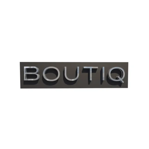 Boutiq Signature Blue Light-Up Sign off