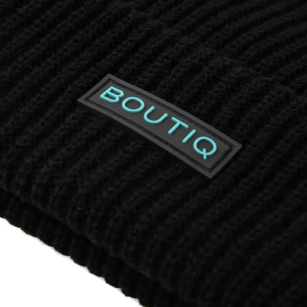 Boutiq Cozy Knit Beanie - Black - Image 3