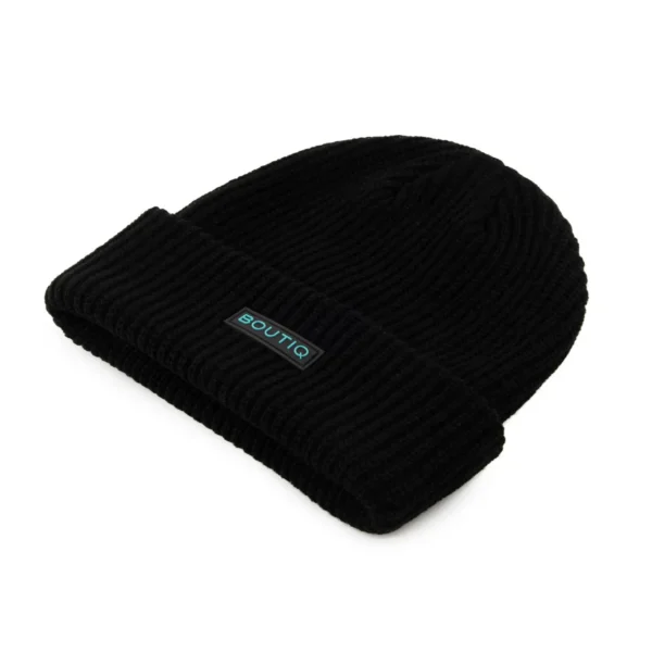 Boutiq Cozy Knit Beanie - Black - Image 4