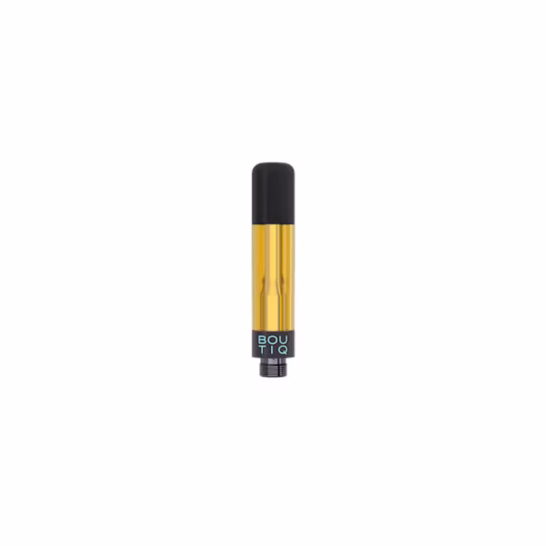 Boutiq 1G 510 vape cartridge with clear liquid diamonds cannabis oil, Apple Fritter strain