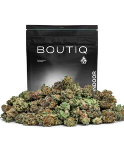 Vibrant green Italian Ice cannabis buds, premium indoor flower by Boutiq.