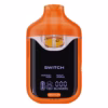 Boutiq Switch V4 2G dual-chamber vape pen displaying Rocket Pop and Sour Apple cannabis oil, with digital screen and 'SWITCH' button, on a clean white background.