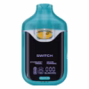 Boutiq Switch V4 2G dual-chamber vape pen displaying Starburst Diesel and Grape Popperz cannabis oil, with digital screen and 'SWITCH' button, on a clean white background.
